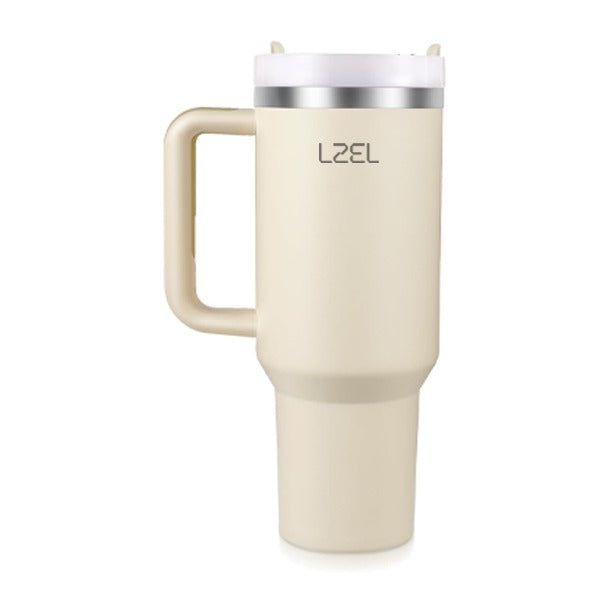 LZEL Tumbler With Handle 1100ML Aqua Pure Vacuum Insulated | Rose Quartz LZEL Tumbler With Handle 1100ML Aqua Pure Vacuum Insulated | Rose Quartz